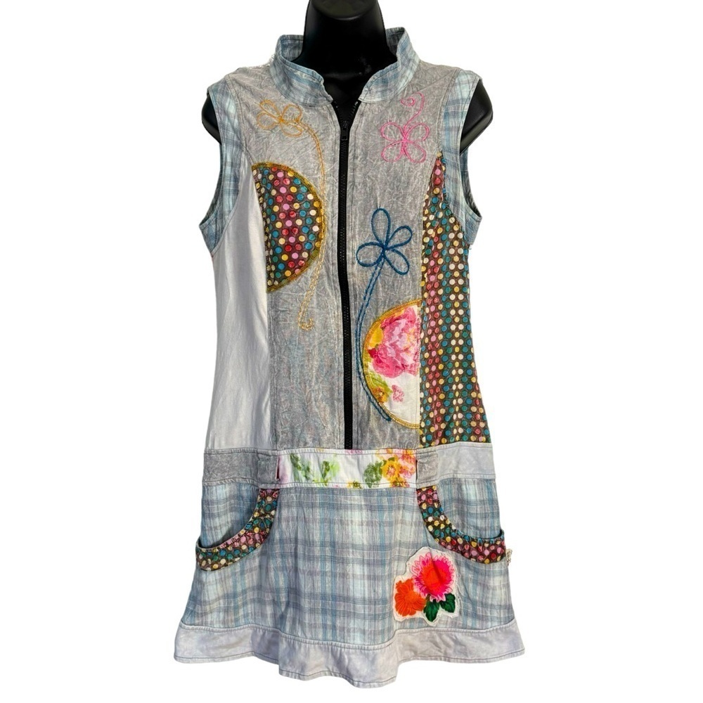 GUC Savage Culture vintage mini dress, multi-medium, colourful, size Large